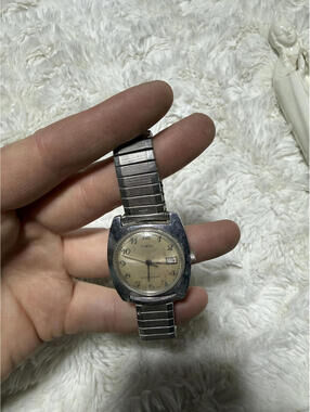 Vintage Timex Men's Analog Wristwatch with Date